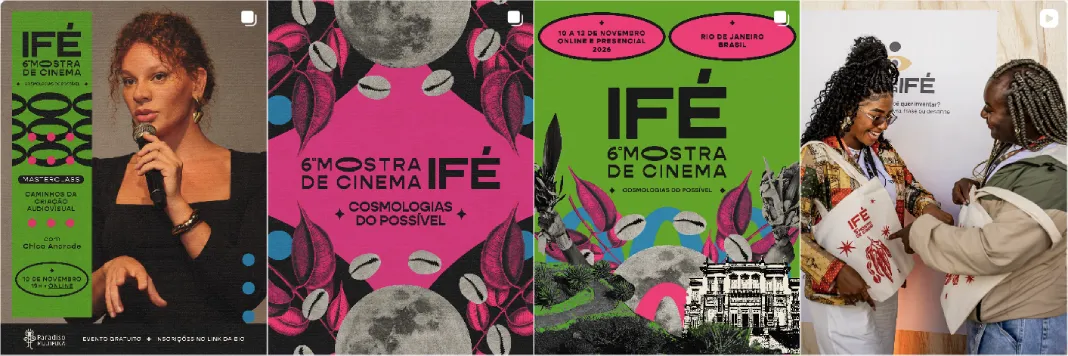 imagem com os ultimos posts da Mostra IFÉ no Instagram - clique para seguir